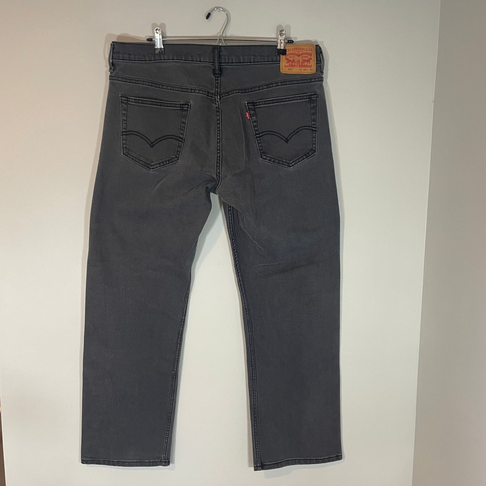 Levis 569 Loose Straight Leg Jeans Mens 36x31 Faded Black Denim Relaxed Fit